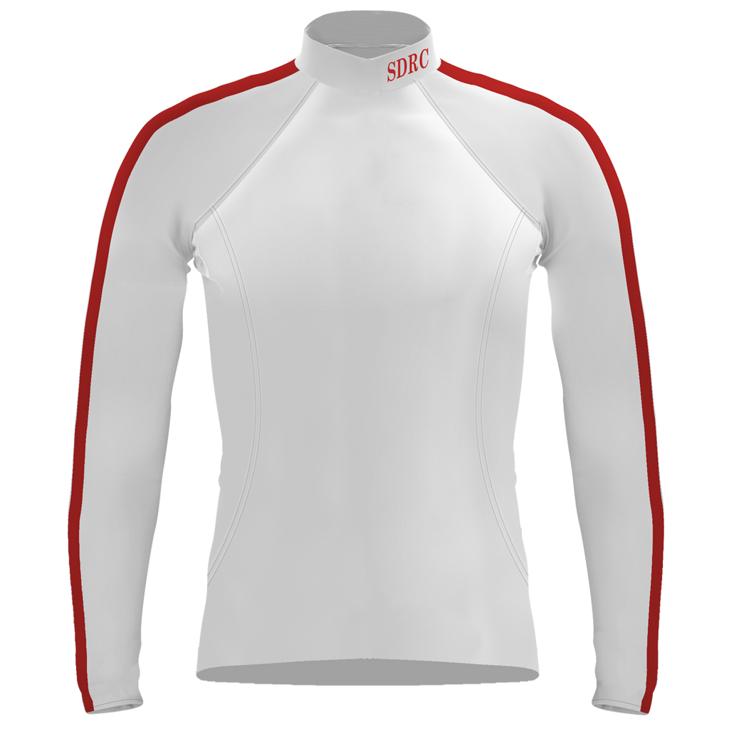 Long Sleeve San Diego Rowing Club Warm-Up Shirt - White/Red