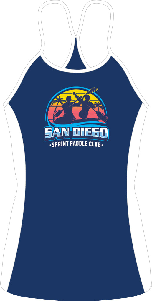 San Diego Sprint Paddle Club Sassy Strap Tank