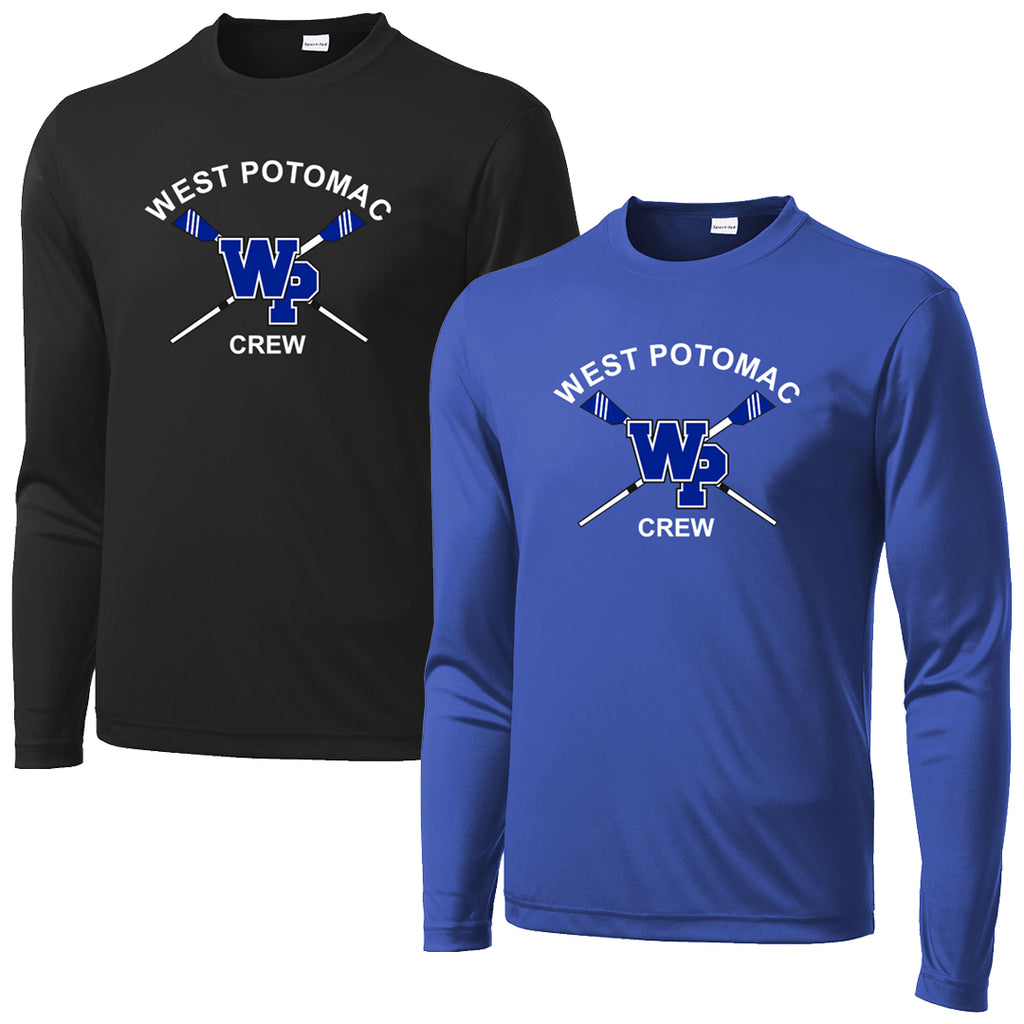 West Potomac Crew Long Sleeve Poly Performance T-Shirt