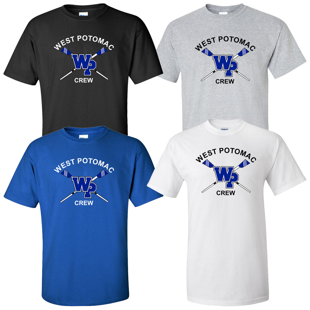 100% Cotton West Potomac HS Crew Men's Team Spirit T-Shirt