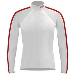 Long Sleeve San Diego Rowing Club Warm-Up Shirt - White/Red
