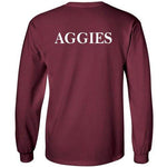 Custom UMass Men's Rowing Long Sleeve Cotton T-Shirt