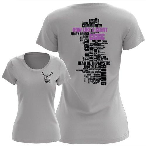 Gentle Giant Rowing Club Women's Drytex Performance "Word Cloud" T-Shirt