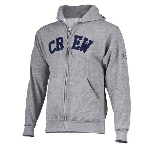 Full Zip Crew Sweatshirt - Grey