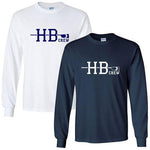 Custom Hollis Brookline Crew Long Sleeve Cotton T-Shirt