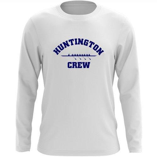 Custom Huntington Crew Long Sleeve Cotton T-Shirt