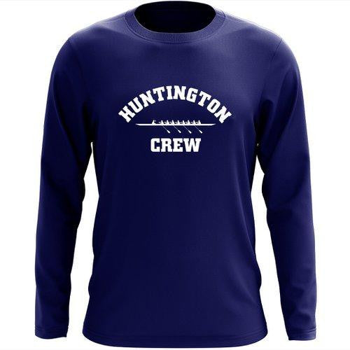 Custom Huntington Crew Long Sleeve Cotton T-Shirt
