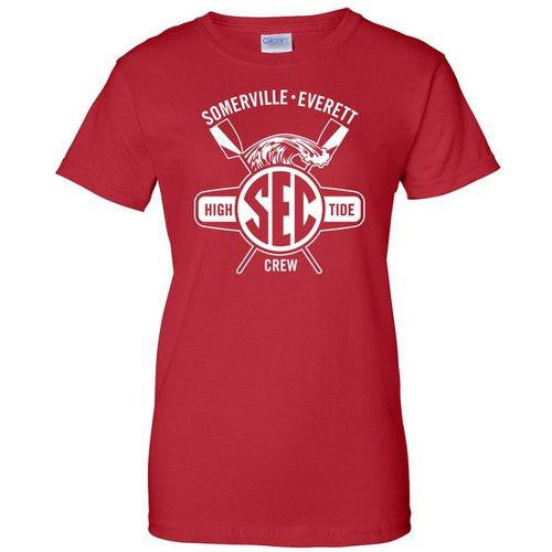 100% Cotton Somerville-Everett High Tide Crew Women's Team Spirit T-Shirt