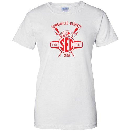 100% Cotton Somerville-Everett High Tide Crew Women's Team Spirit T-Shirt