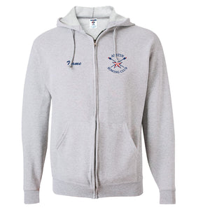 50/50 Hooded Austin Rowing Club Full Zipper Sweatshirt (embroidered)