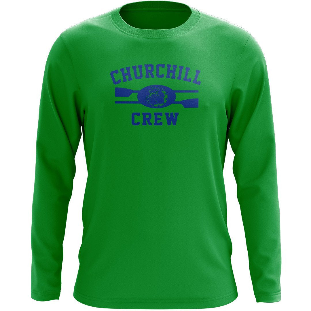 Custom Churchill Crew Long Sleeve Cotton T-Shirt