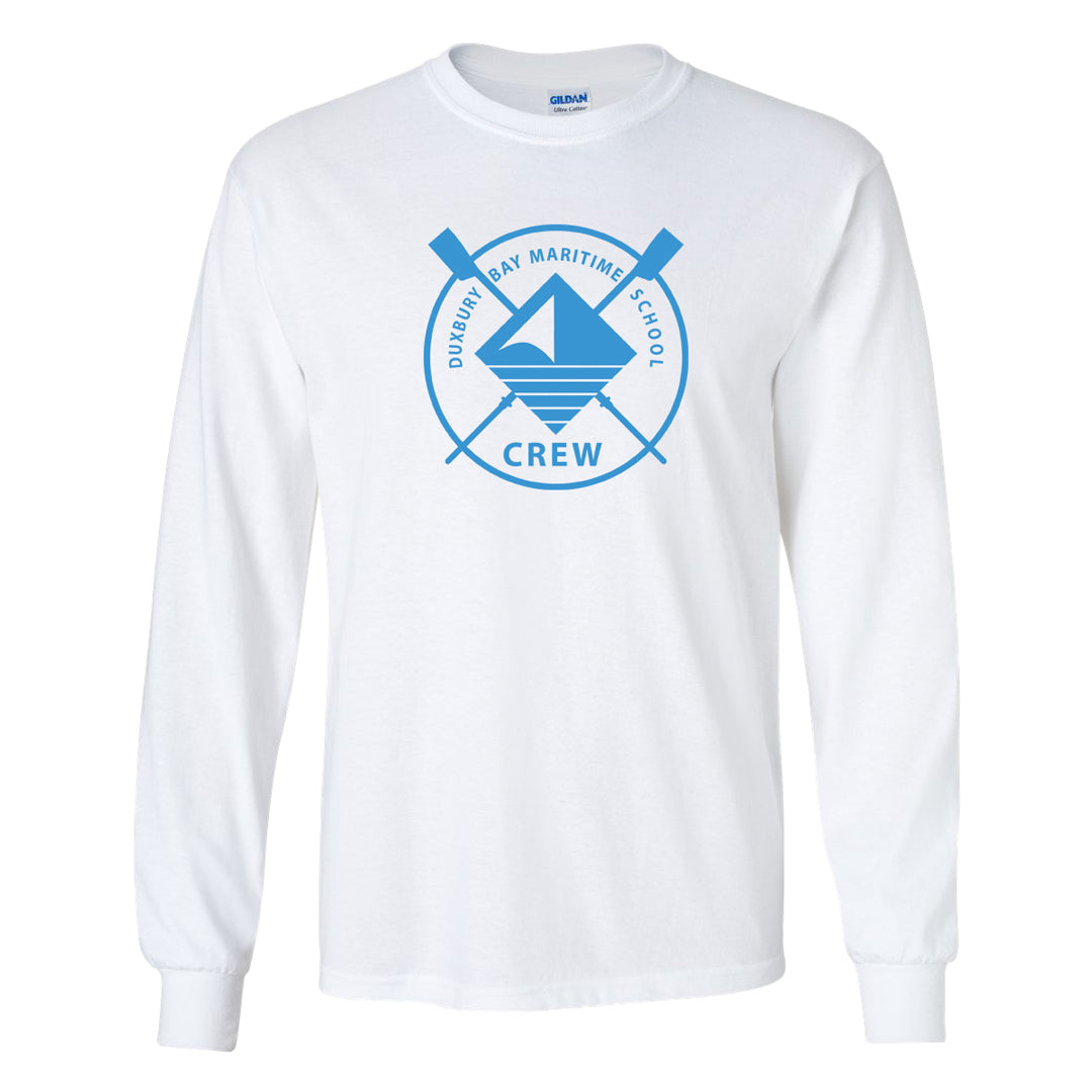 Custom Duxbury Bay Maritime School Crew Long Sleeve Cotton T-Shirt