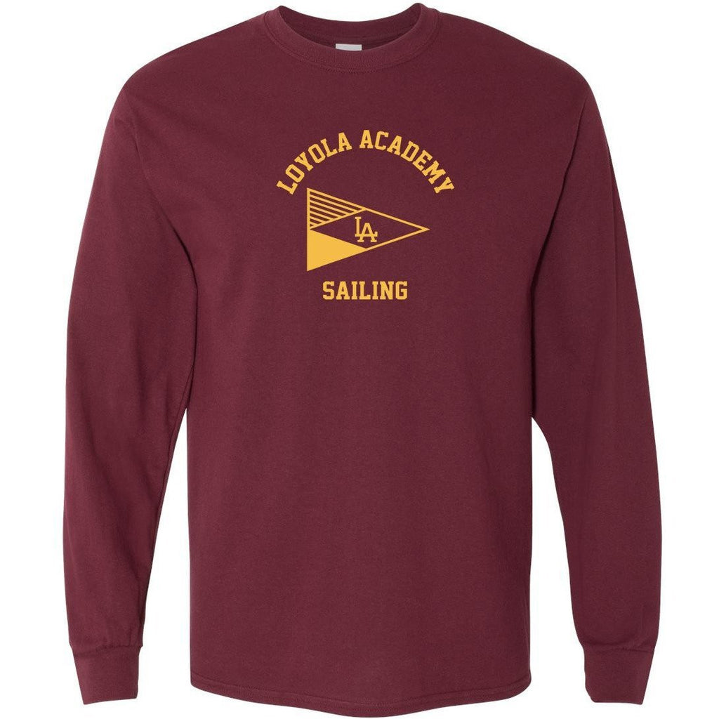 Custom Loyola Sailing Long Sleeve Cotton T-Shirt