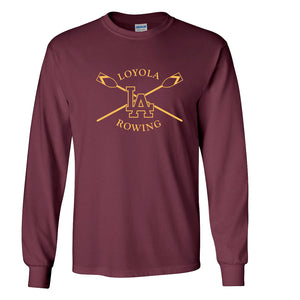 Custom Loyola Rowing Long Sleeve Cotton T-Shirt