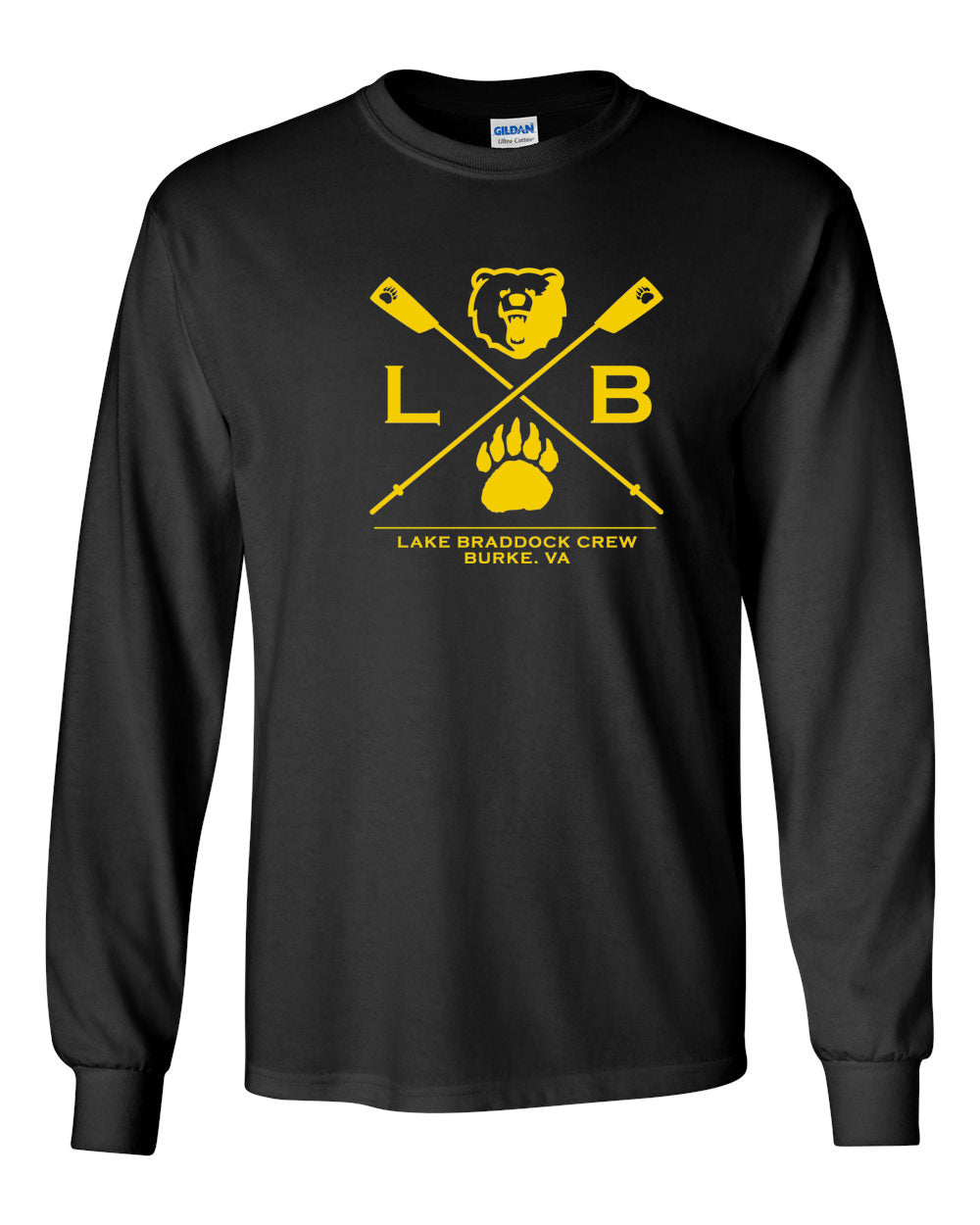 Custom Lake Braddock Crew Long Sleeve Cotton T-Shirt