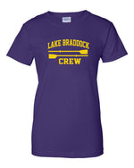 100% Cotton Lake Braddock Crew Women's Team Spirit T-Shirt