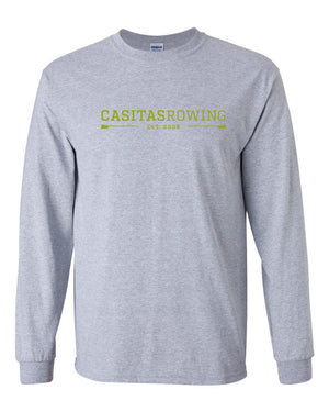 Custom Casitas Rowing Long Sleeve Cotton T-Shirt