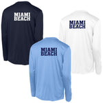 Miami Beach Men's Long Sleeve Performance T-Shirt