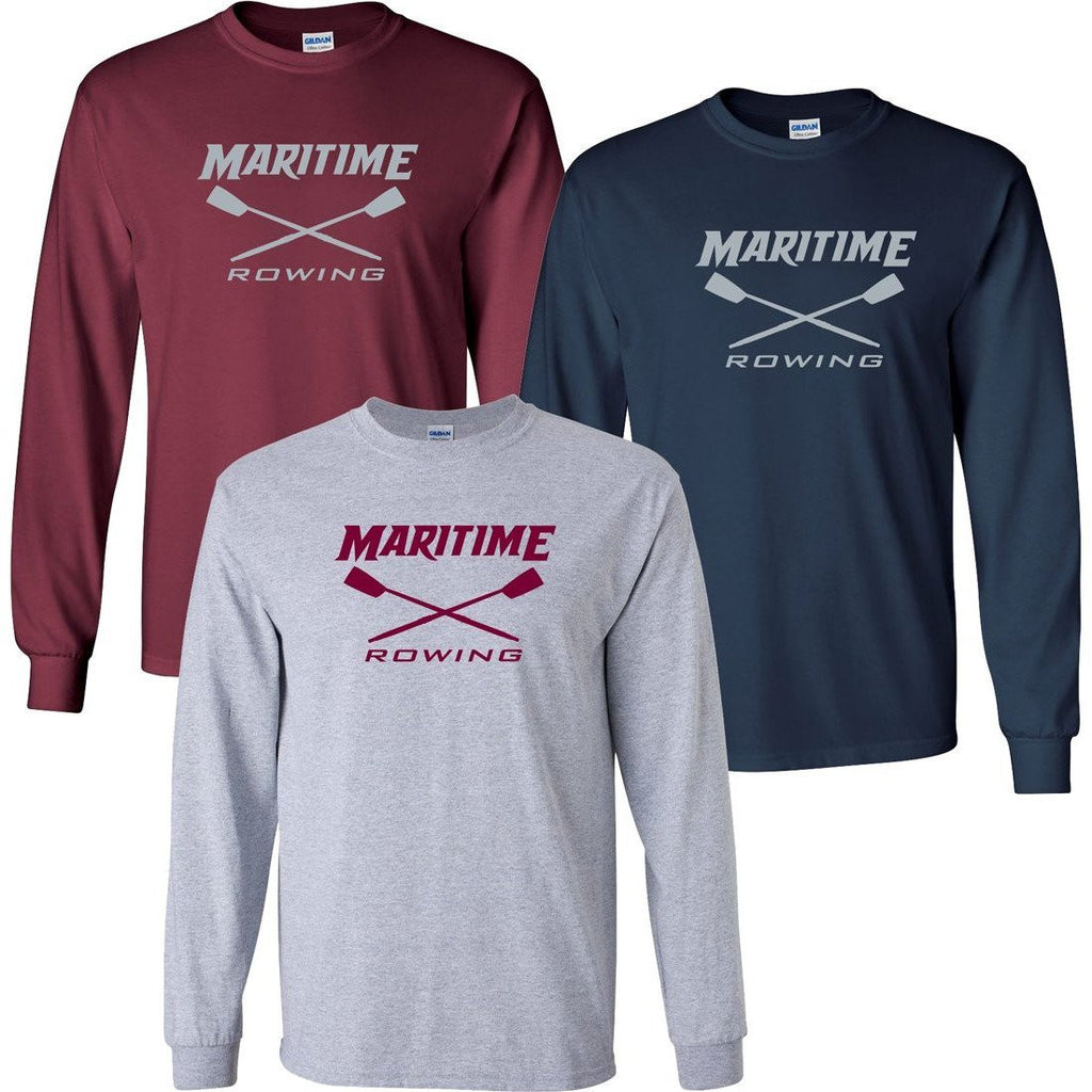 Custom Maritime Rowing Long Sleeve Cotton T-Shirt