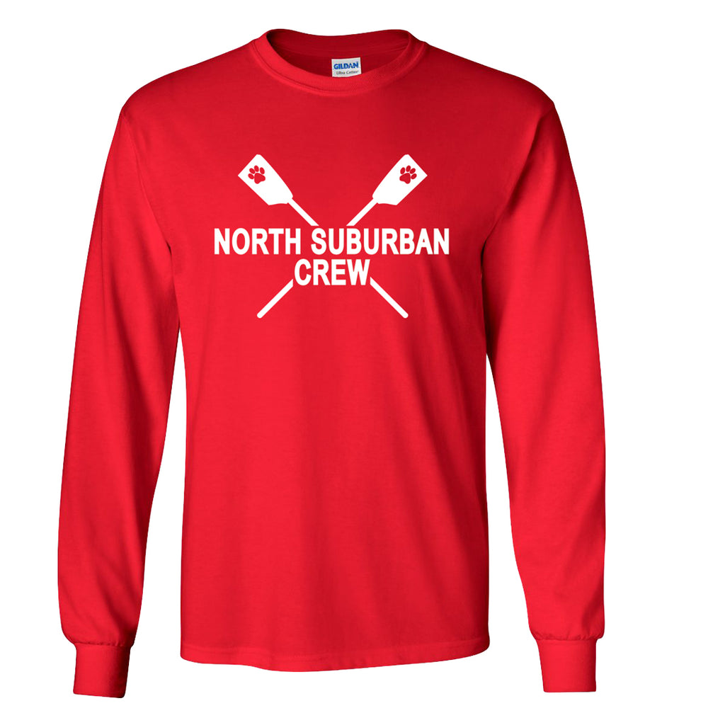Custom North Suburban Crew Long Sleeve Cotton T-Shirt