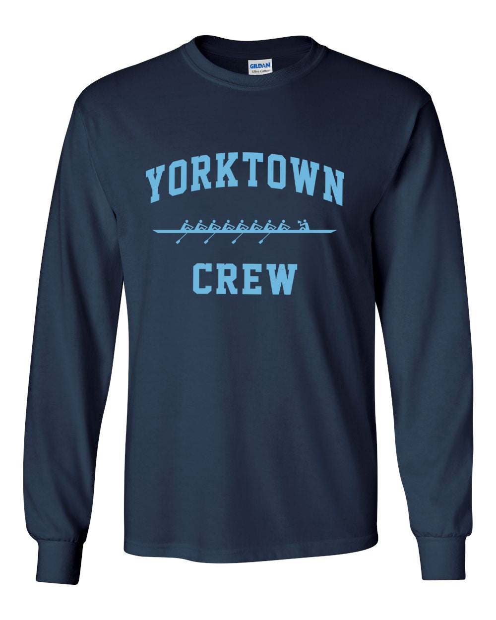 Custom Yorktown Crew Long Sleeve Cotton T-Shirt