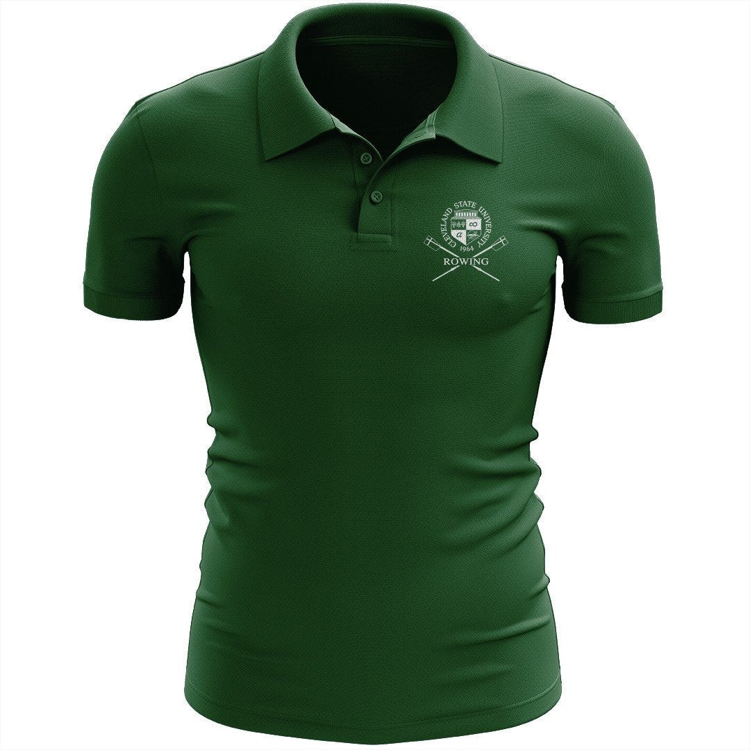 Cleveland State University Rowing Embroidered Performance Men's Polo