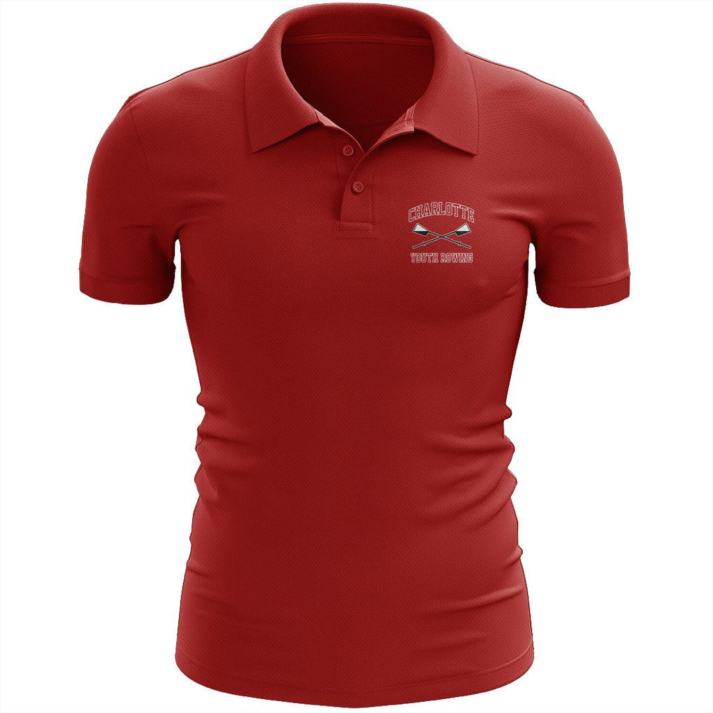 Charlotte Youth Rowing Club Embroidered Performance Men's Polo