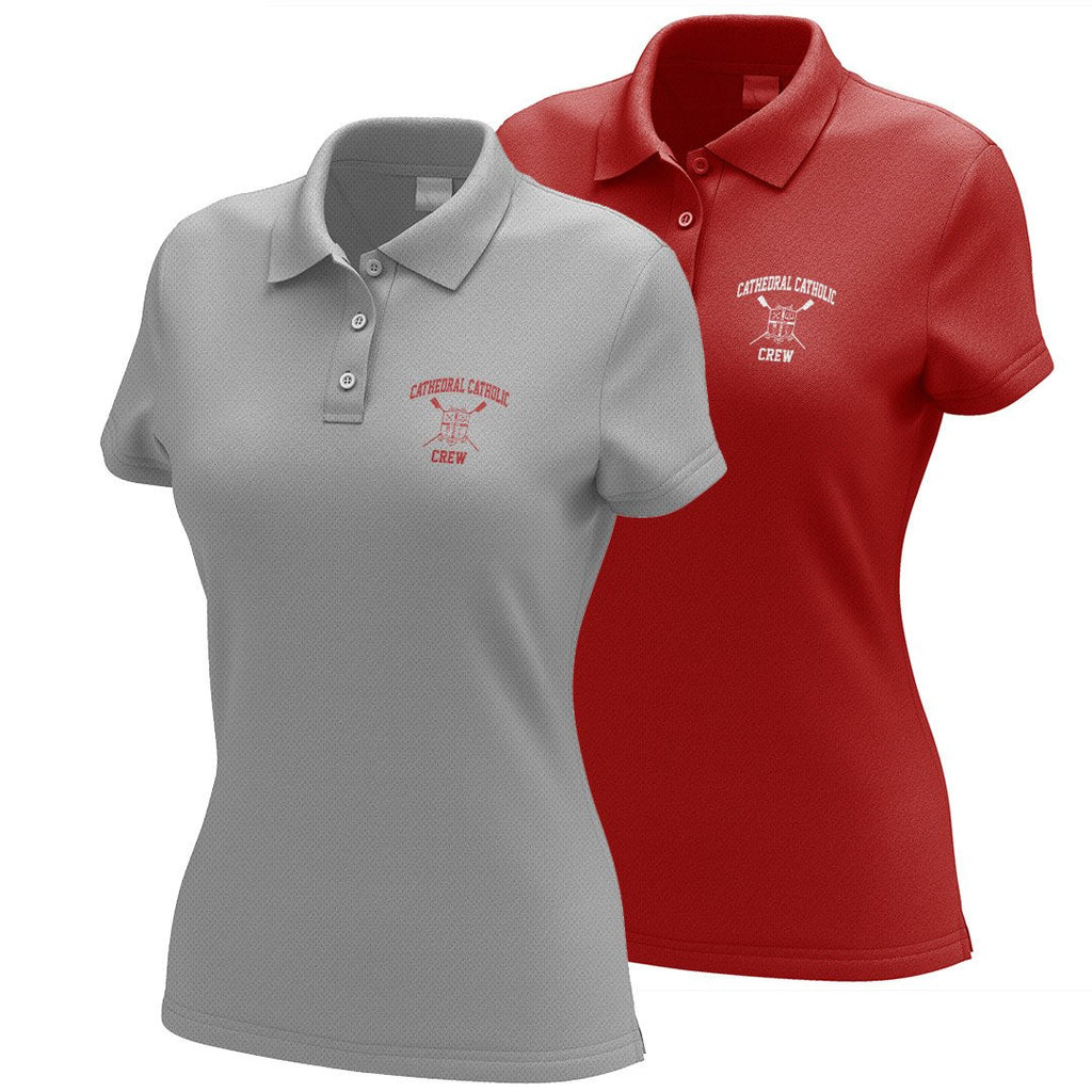 Cathedral Catholic Crew Embroidered Performance Ladies Polo