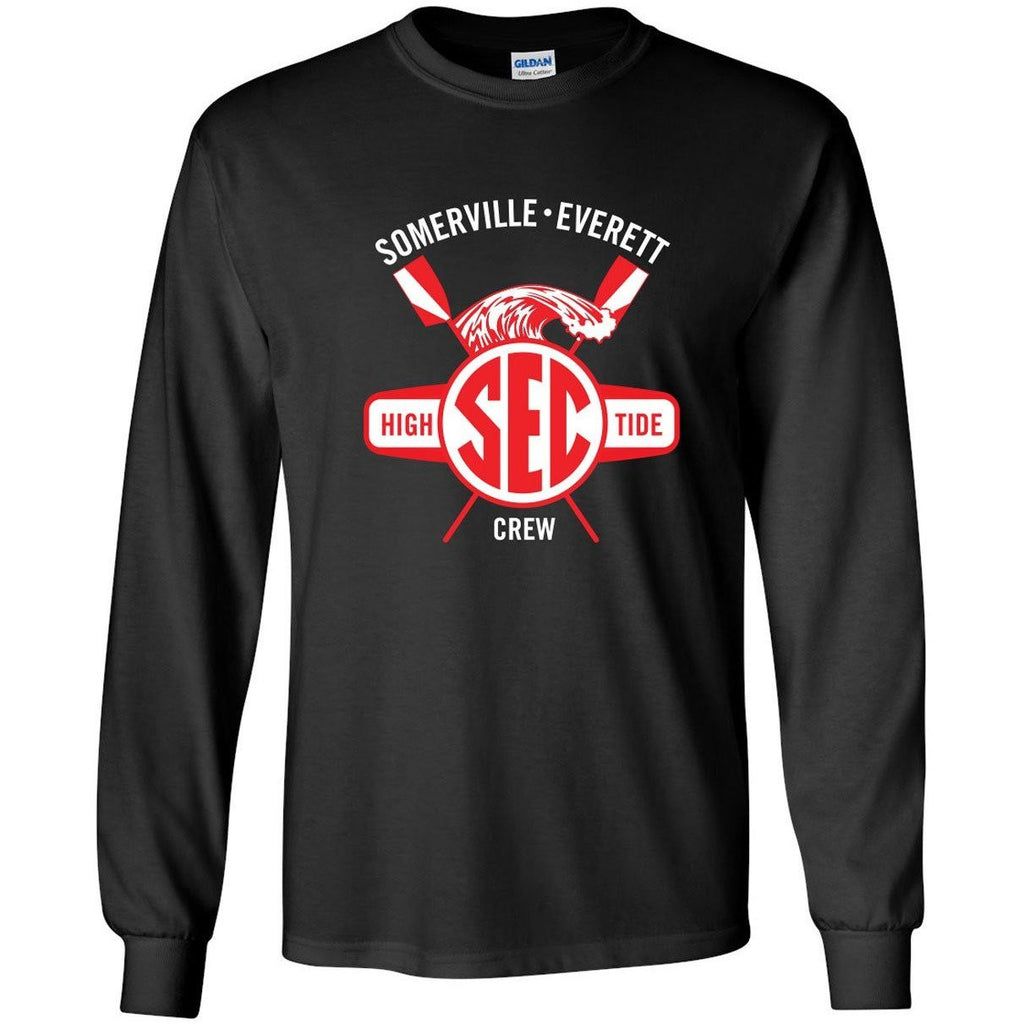 Custom Somerville-Everett High Tide Crew Long Sleeve Cotton T-Shirt