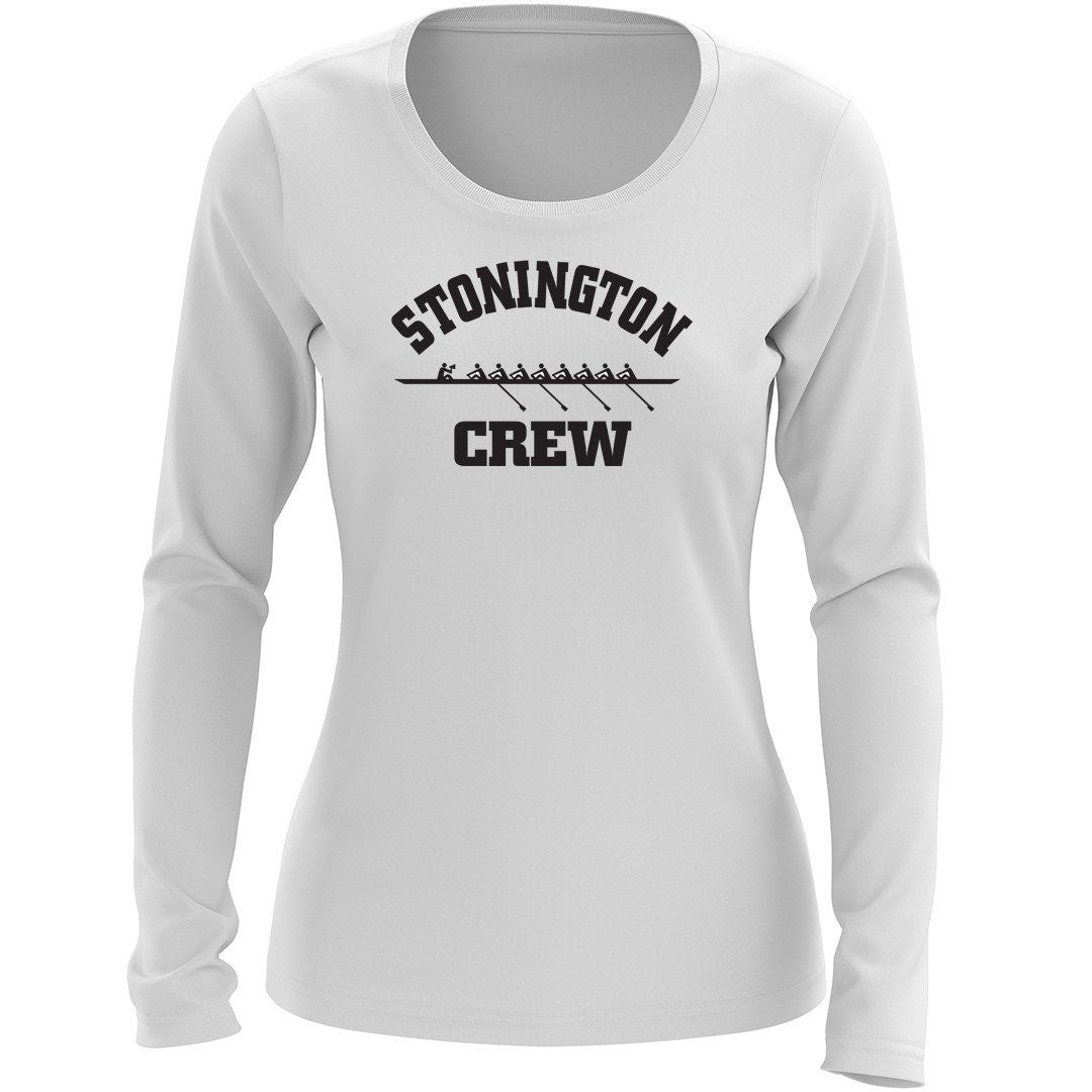 Custom Stonington Crew Women's Long Sleeve Cotton T-Shirt