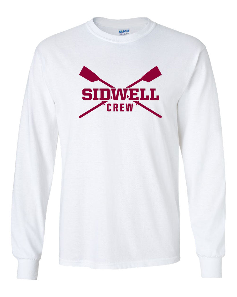 Custom Sidwell Friends Rowing Long Sleeve Cotton T-Shirt
