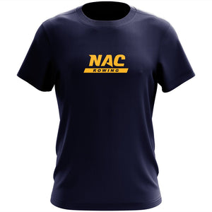 100% Cotton NAC Crew Men's Team Spirit T-Shirt - Center Logo Navy