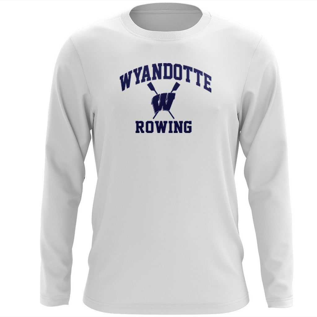 Custom Wyandotte Rowing Long Sleeve Cotton T-Shirt