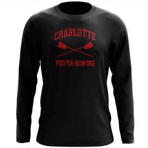 Custom Charlotte Youth Rowing Club Long Sleeve Cotton T-Shirt