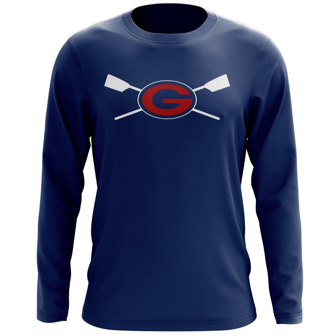 Custom Grassfield Crew Long Sleeve Cotton T-Shirt