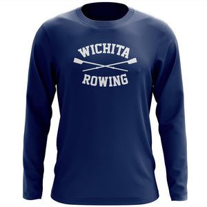 Custom Wichita Rowing Association Long Sleeve Cotton T-Shirt