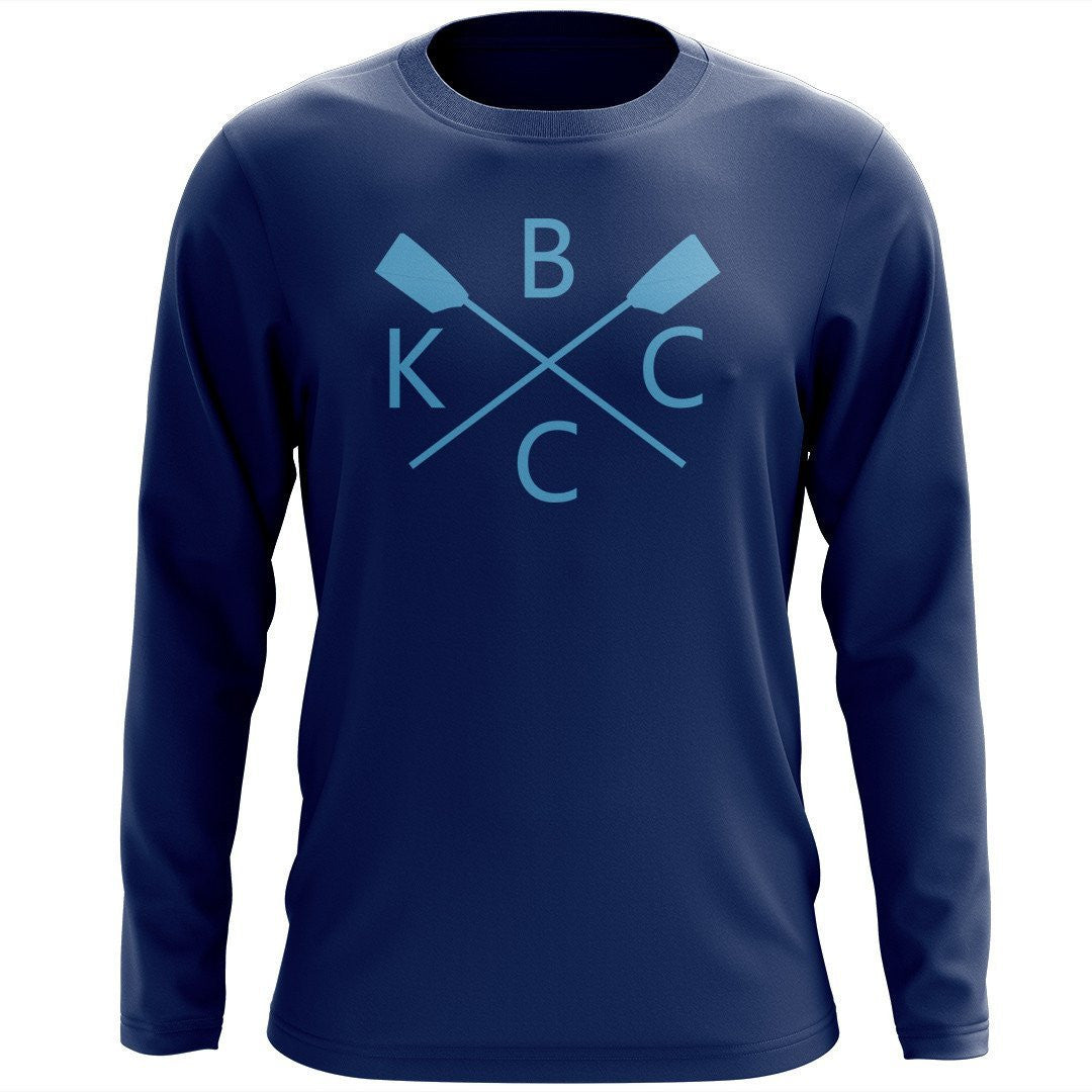 Custom Kansas City Boat Club Long Sleeve Cotton T-Shirt