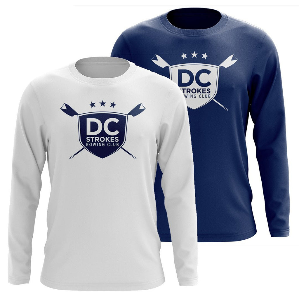 Custom DC Strokes Rowing Club Long Sleeve Cotton T-Shirt