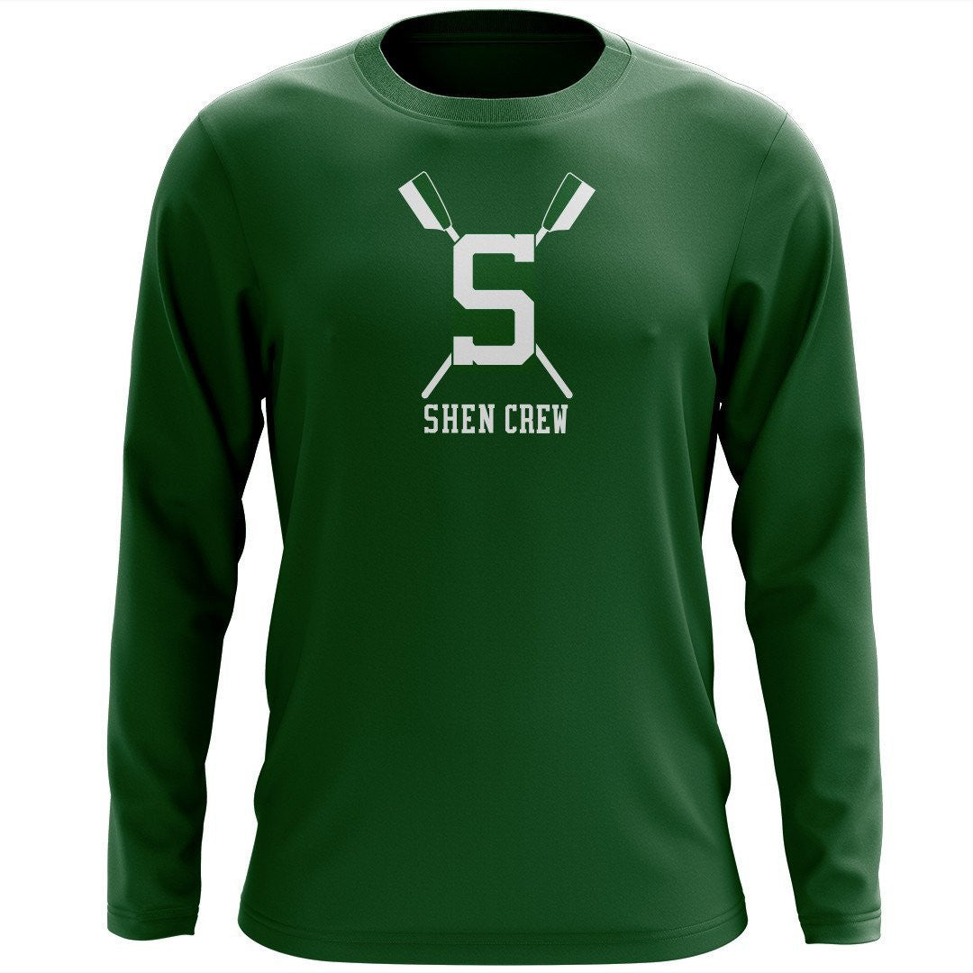Custom Shen Crew Long Sleeve Cotton T-Shirt