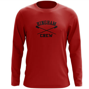Custom Hingham Crew Long Sleeve Cotton T-Shirt