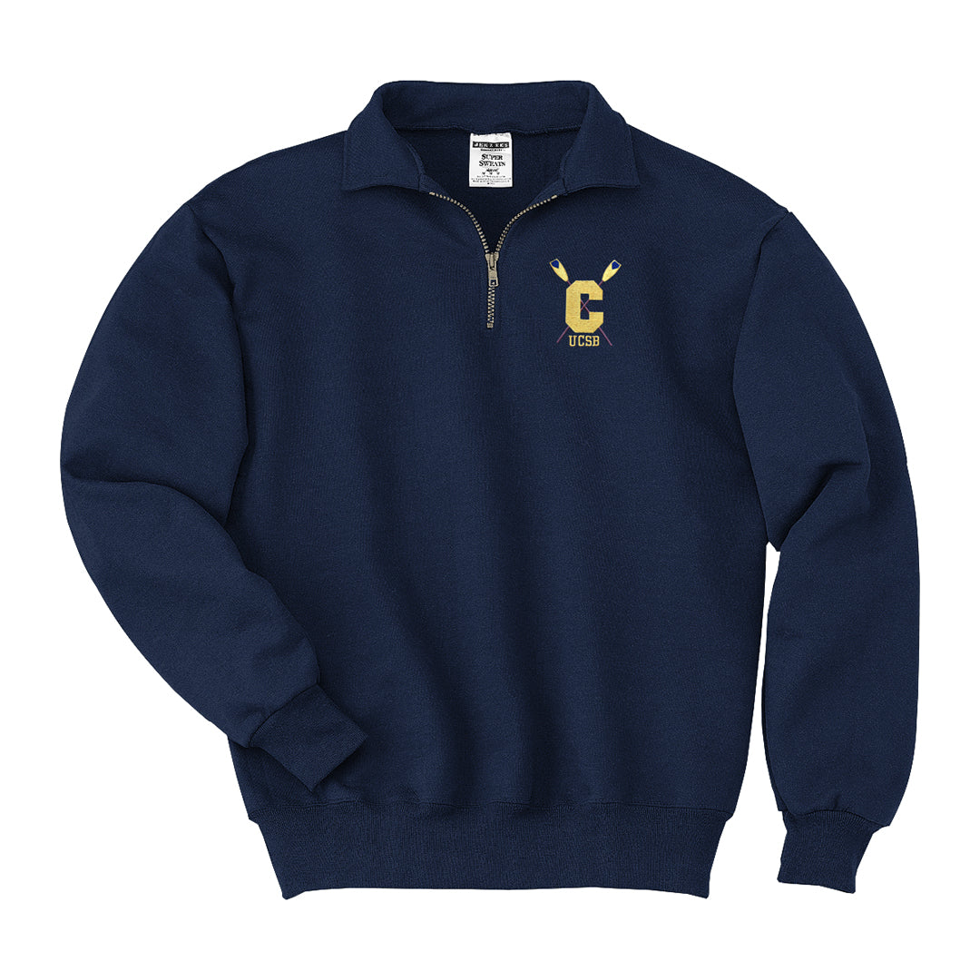 Half Zip Ucsb Zip Up Hoodie 1/4 Zip UCSB 50/50 Pullover
