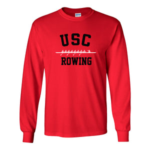 Custom USC Rowing Long Sleeve Cotton T-Shirt