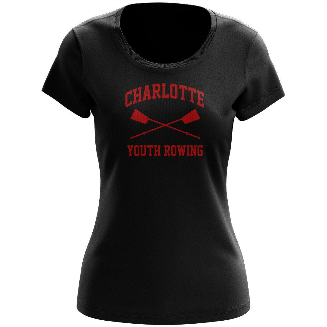 100% Cotton Charlotte Youth Rowing Club Women's Team Spirit T-Shirt